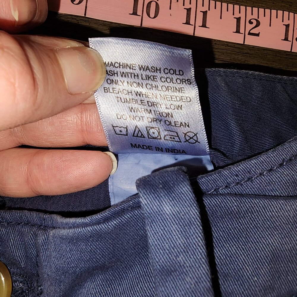 Quince Stretch Cotton Twill Girlfriend Chino Pants NWT Navy Size 24 - Picture 8 of 8